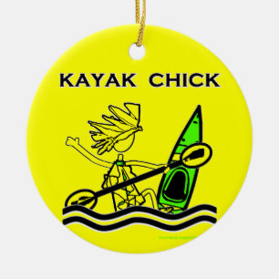 Kayak Chick Designs & Things Ceramic Tree Decoration