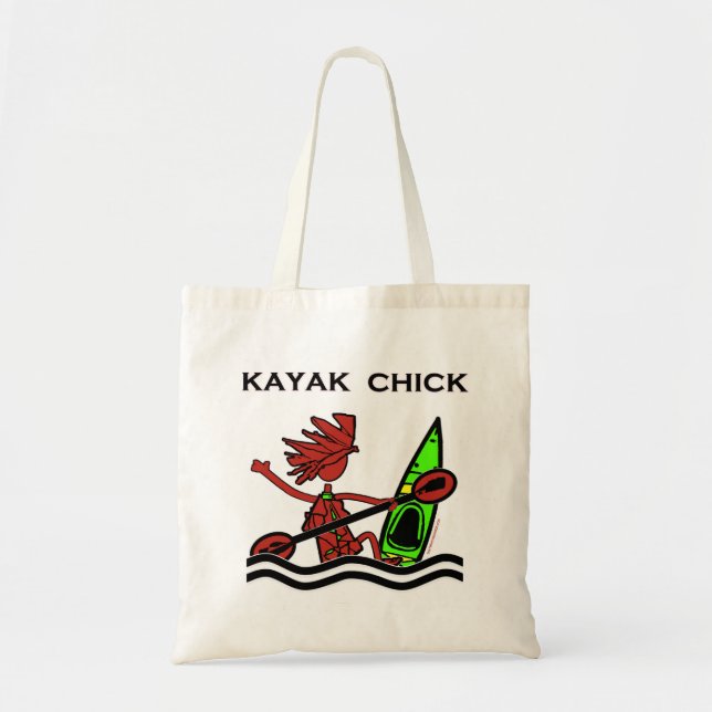 Kayak Chick Designs & Things Tote Bag (Front)