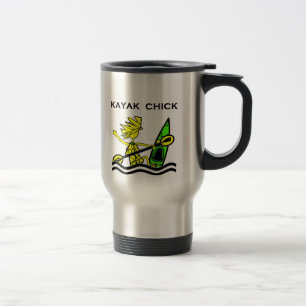 Kayak Chick Designs & Things Travel Mug