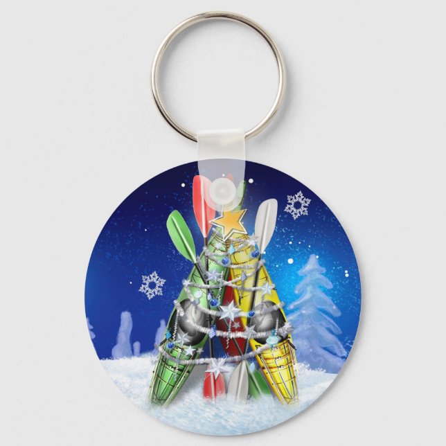 Kayak Christmas Tree Key Ring (Front)