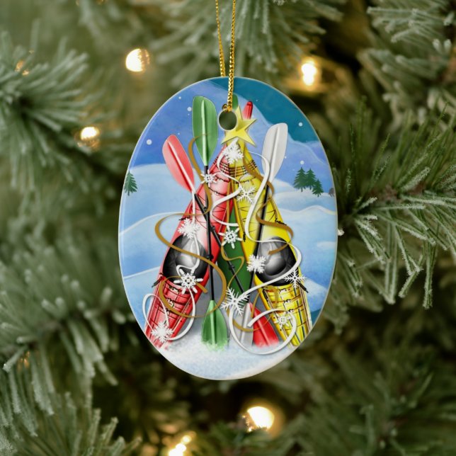 Kayak Christmas Tree - Wonders of Nature Ceramic Tree Decoration (Tree)
