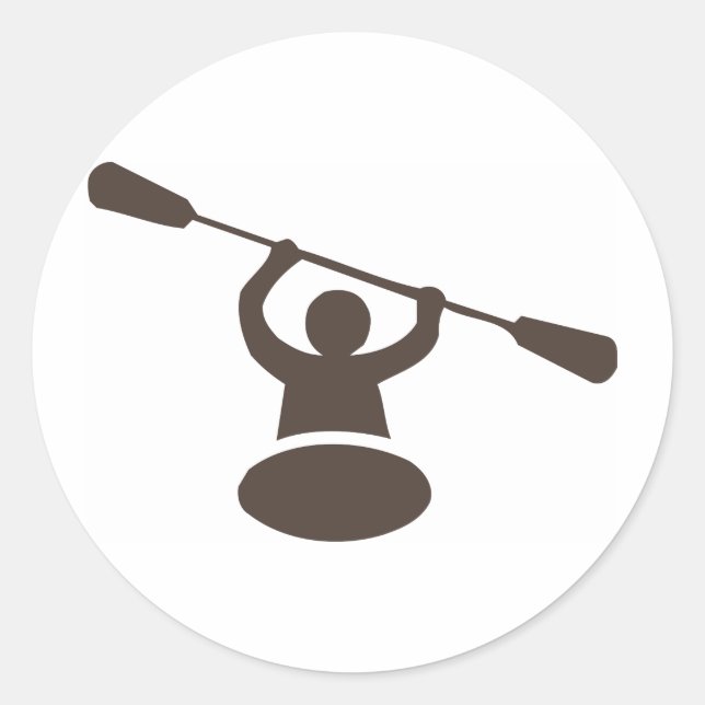 Kayak Classic Round Sticker (Front)