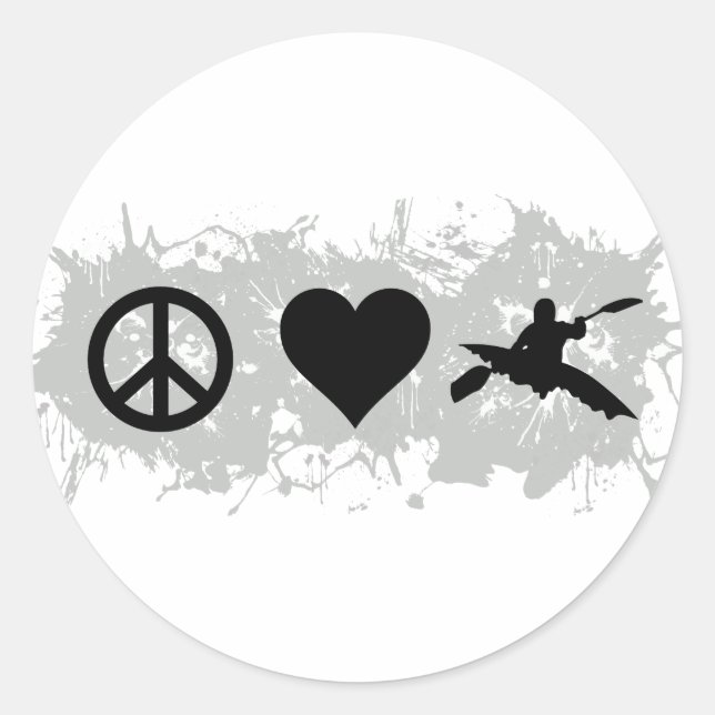Kayak Classic Round Sticker (Front)