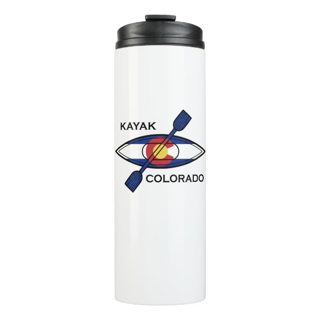 Kayak Colorado Flag Thermal Tumbler (Front)
