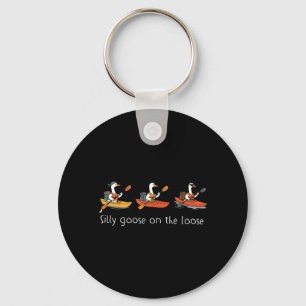 Kayak Cute Silly Goose on the Loose Summer Outdoor Key Ring