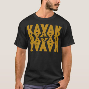 Kayak Distressed Dark Golden Rod Typography T-Shirt