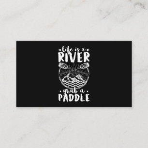 Kayak Driver Life Is A River Business Card