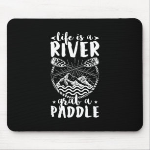Kayak Driver Life Is A River Mouse Mat