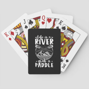Kayak Driver Life Is A River Playing Cards