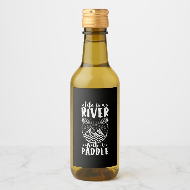 Kayak Driver Life Is A River Wine Label (Front)