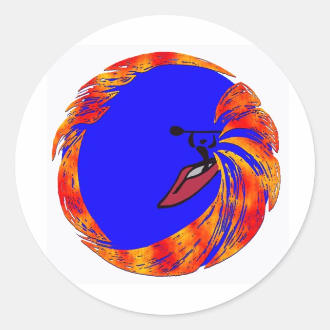 Kayak every Evening Classic Round Sticker (Front)