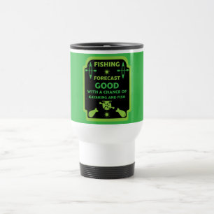 Kayak fish and camp fishing trip gifts travel mug