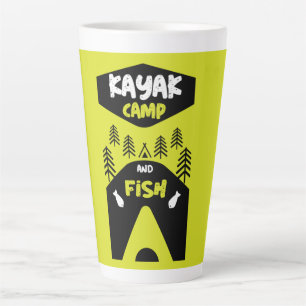 Kayak fish and camp fishing trip gifts travel mug