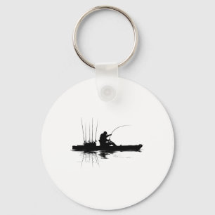 Kayak Fishing Graphic Fisherman Angling Kayaking A Key Ring
