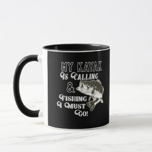 Kayak Fishing Sports Outdoors Largemouth Bass Mug