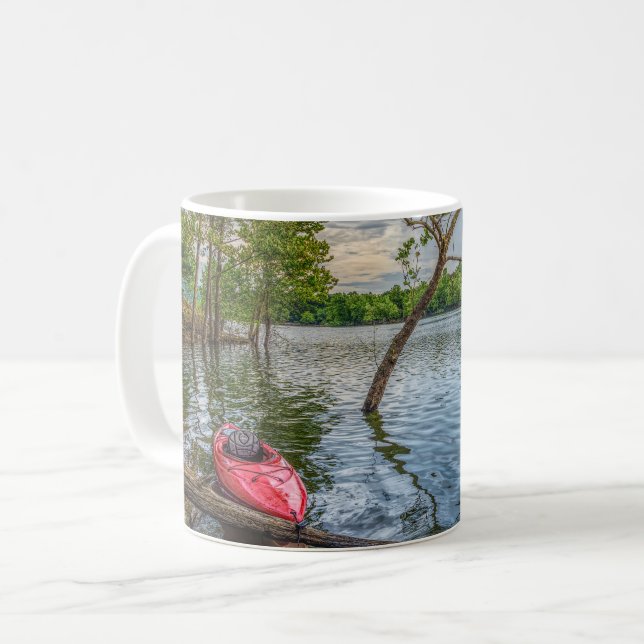 Kayak Floating On Table Rock Lake Coffee Mug (Front Left)