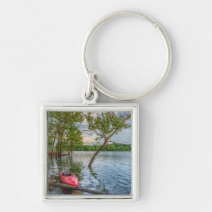 Kayak Floating On Table Rock Lake Key Ring