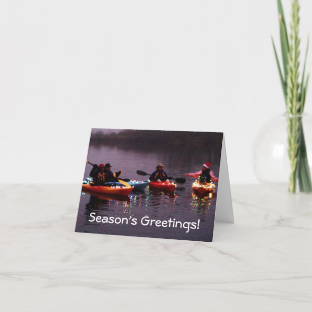 Kayak Flotilla of Lights! Holiday Card (Front)