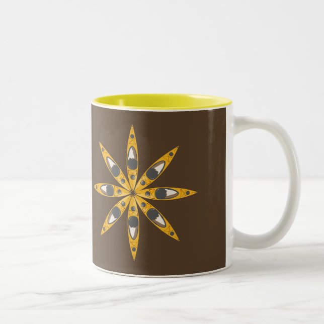 Kayak Flower Two-Tone Coffee Mug (Right)