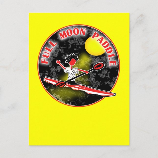 Kayak Full Moon Paddle Postcard (Front)