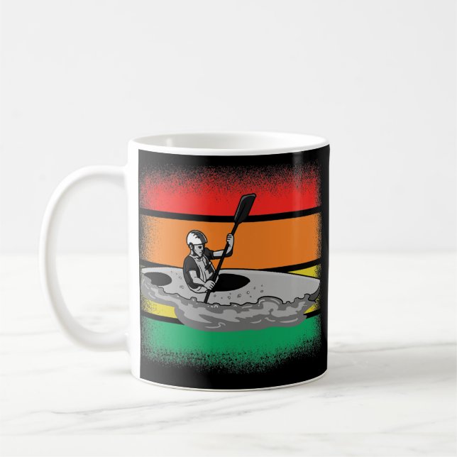 Kayak Gifts for Men Women Kayaking Canoe Paddling Coffee Mug (Left)