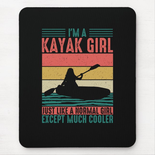 Kayak Girl But Cooler Mouse Mat (Front)