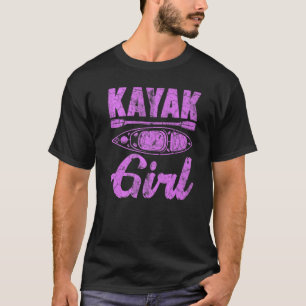 Kayak Girl Retro Distressed Women Kayaking Kayak T-Shirt