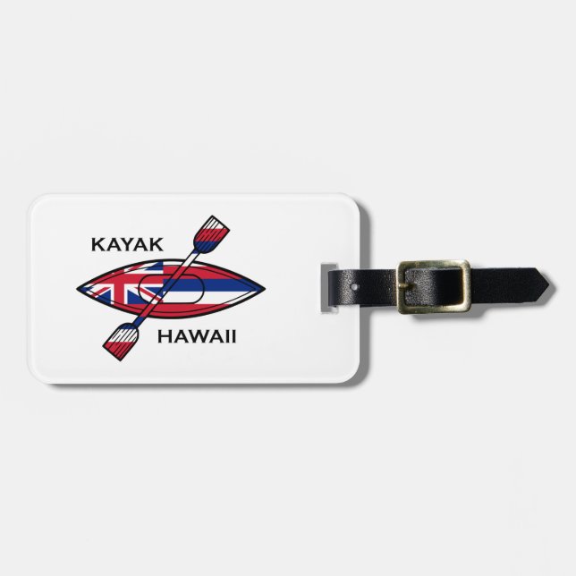 Kayak Hawaii Flag Luggage Tag (Front Horizontal)