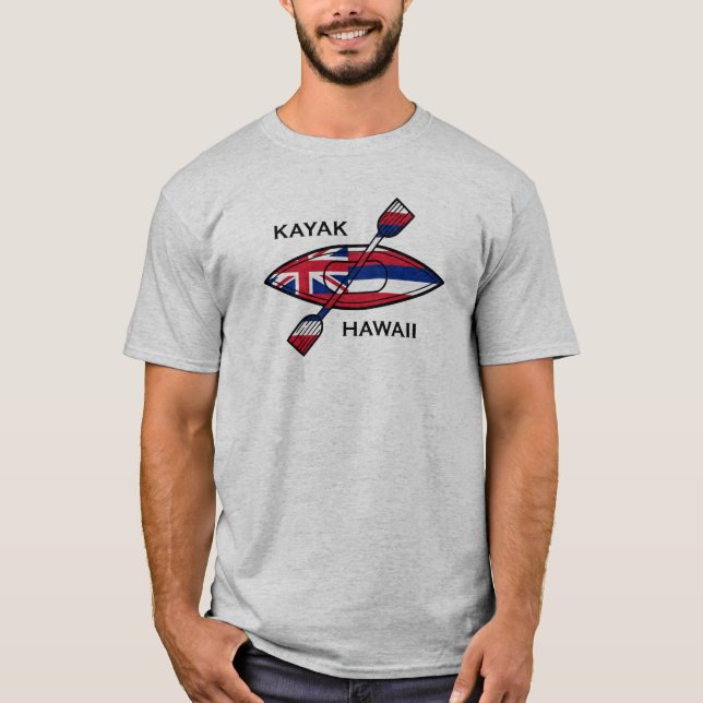 Kayak Hawaii Flag T-Shirt (Front)