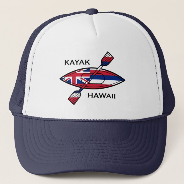 Kayak Hawaii Flag Trucker Hat (Front)