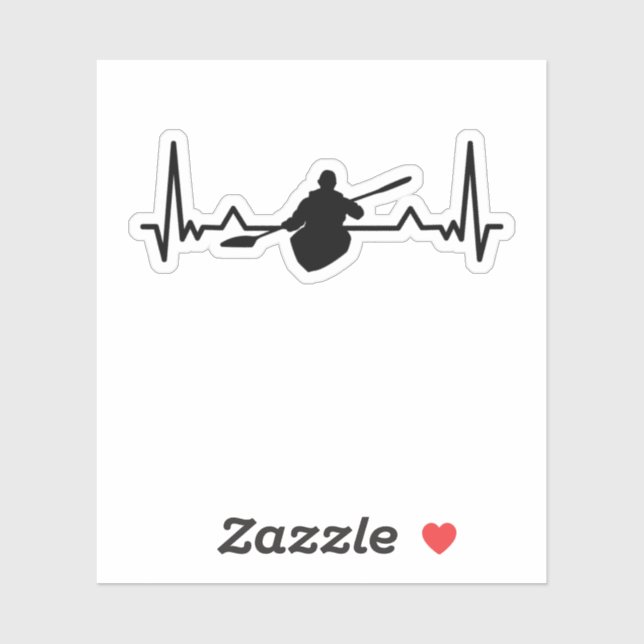 Kayak Heartbeat Line Funny Kayaking Gifts (Sheet)