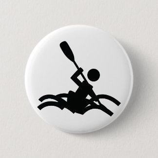 kayak icon 6 cm round badge