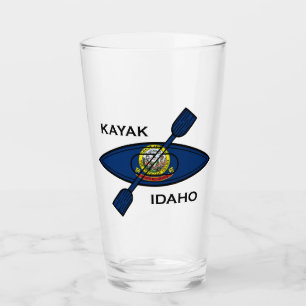 Kayak Idaho Flag Glass