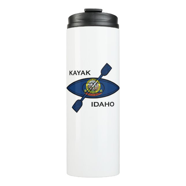 Kayak Idaho Flag Thermal Tumbler (Front)