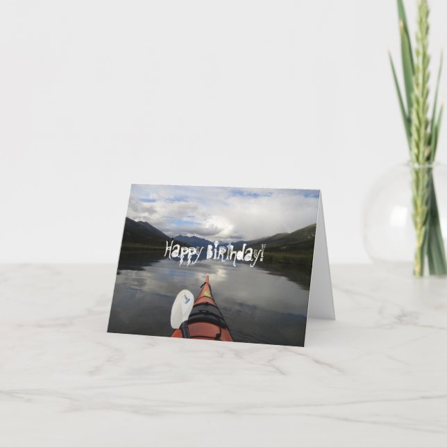 Kayak Journey; Happy Birthday Card (Front)