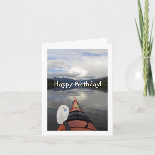 Kayak Journey; Happy Birthday Card (Front)