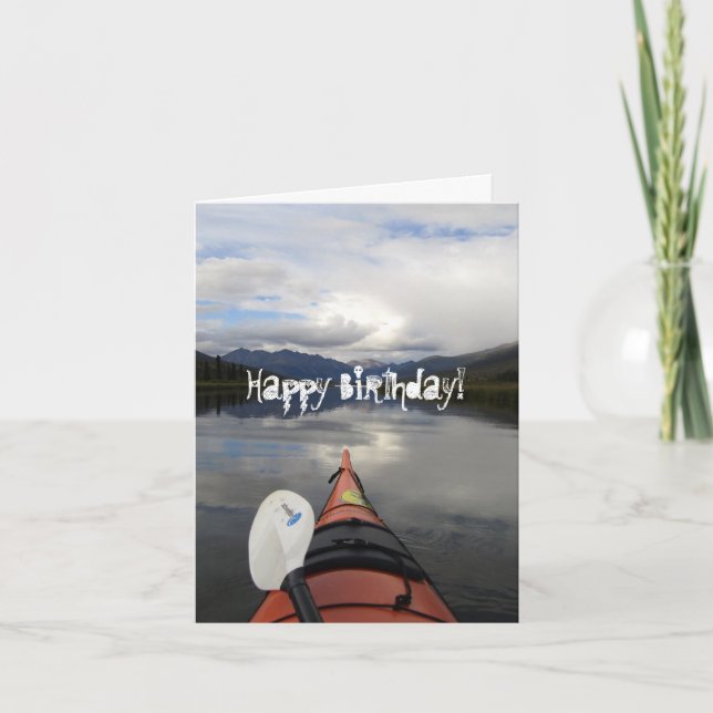 Kayak Journey; Happy Birthday Card (Front)