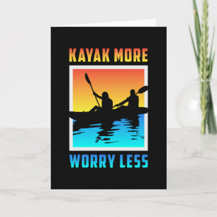 Kayak Kayaking Canoe Canoeing Paddle Funny Gift Card