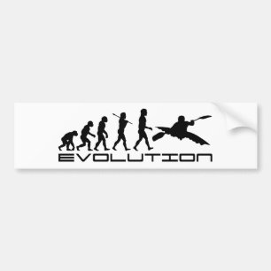 Kayak Kayaking Water Sport Evolution Art Bumper Sticker