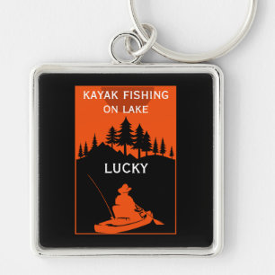 Kayak Lake And River Fishing Key Ring