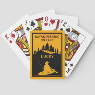 Kayak Lake And River Fishing Playing Cards