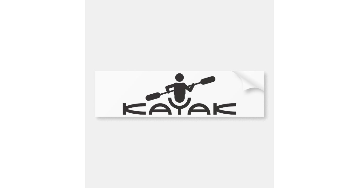 Kayak Logo Bumper Sticker Zazzle.co.uk