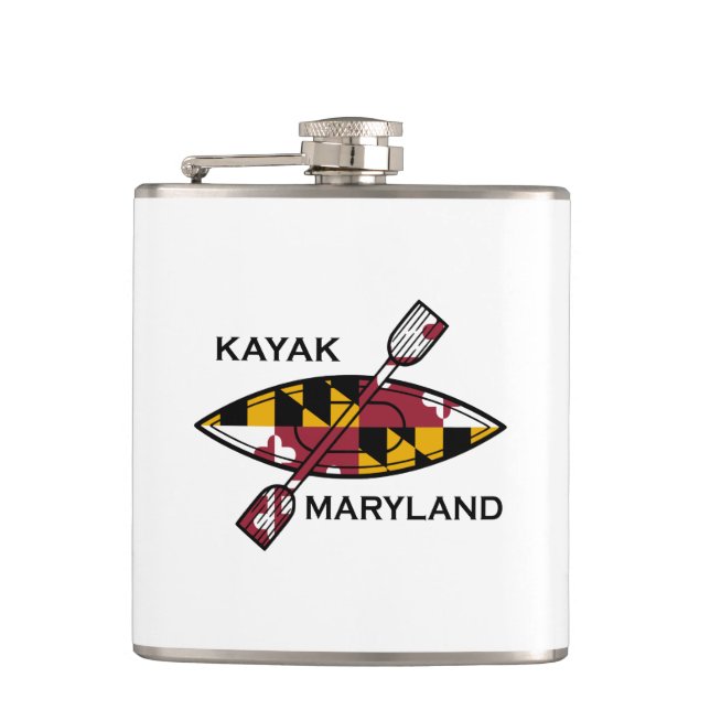 Kayak Maryland Hip Flask (Front)