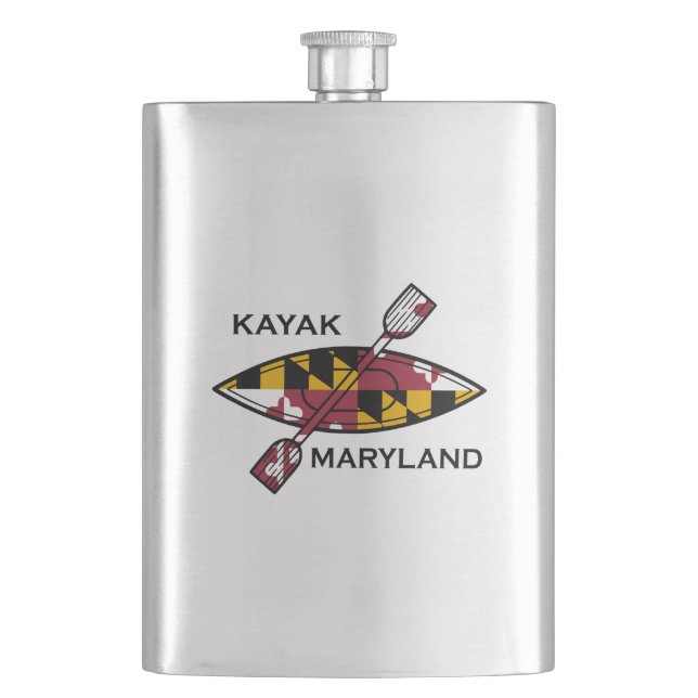 Kayak Maryland Hip Flask (Front)