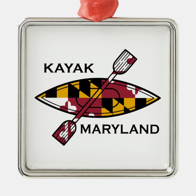 Kayak Maryland Metal Tree Decoration (Front)