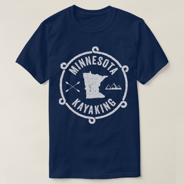 Kayak Minnesota Kayaking White Gift Light T-Shirt (Design Front)
