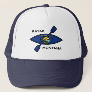 Kayak Montana Flag Trucker Hat