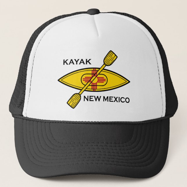 Kayak New Mexico Flag Trucker Hat (Front)