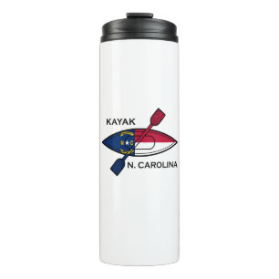 Kayak North Carolina Flag Thermal Tumbler