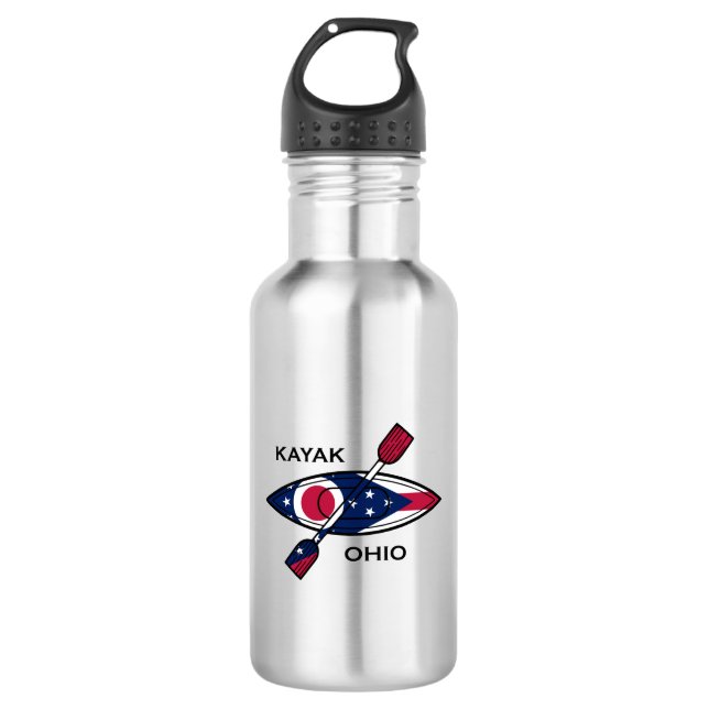Kayak Ohio Flag 532 Ml Water Bottle (Front)